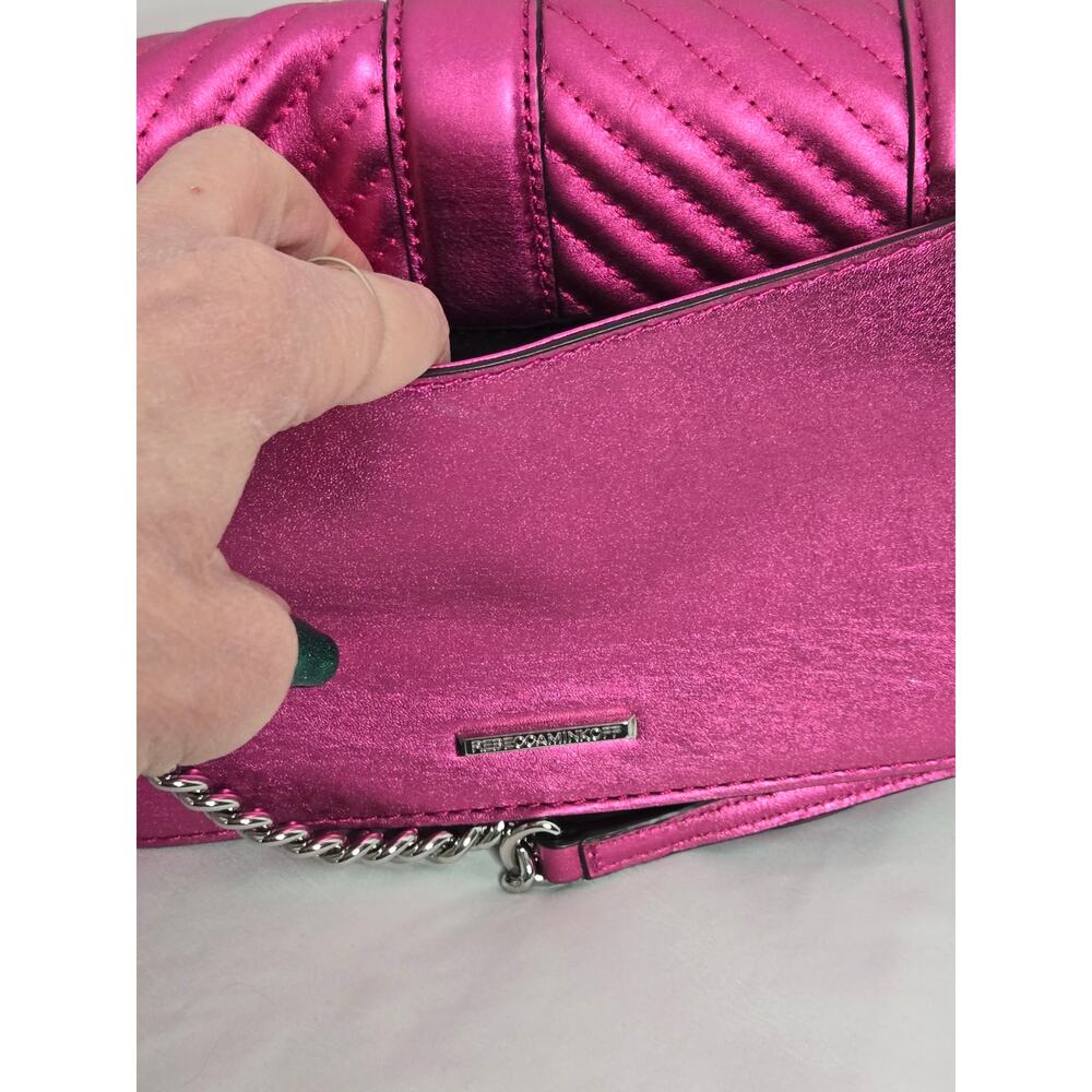 Rebecca Minkoff Metallic Fuchsia Quilted Chain Crossbody - Picture 5 of 16